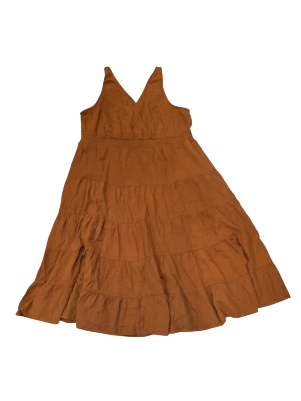 Universal Thread Burnt Orange Gauze Sleeveless Tiered Dress 3x - Picture 2 of 6